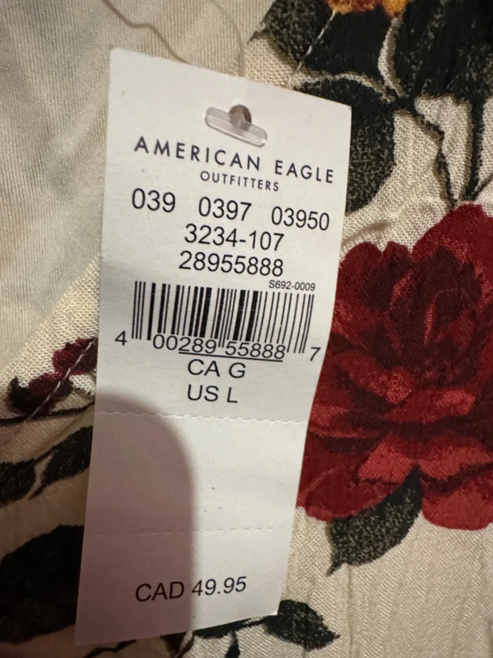 American Eagle Outfitters Cream Floral Romper - Picture 2 of 3